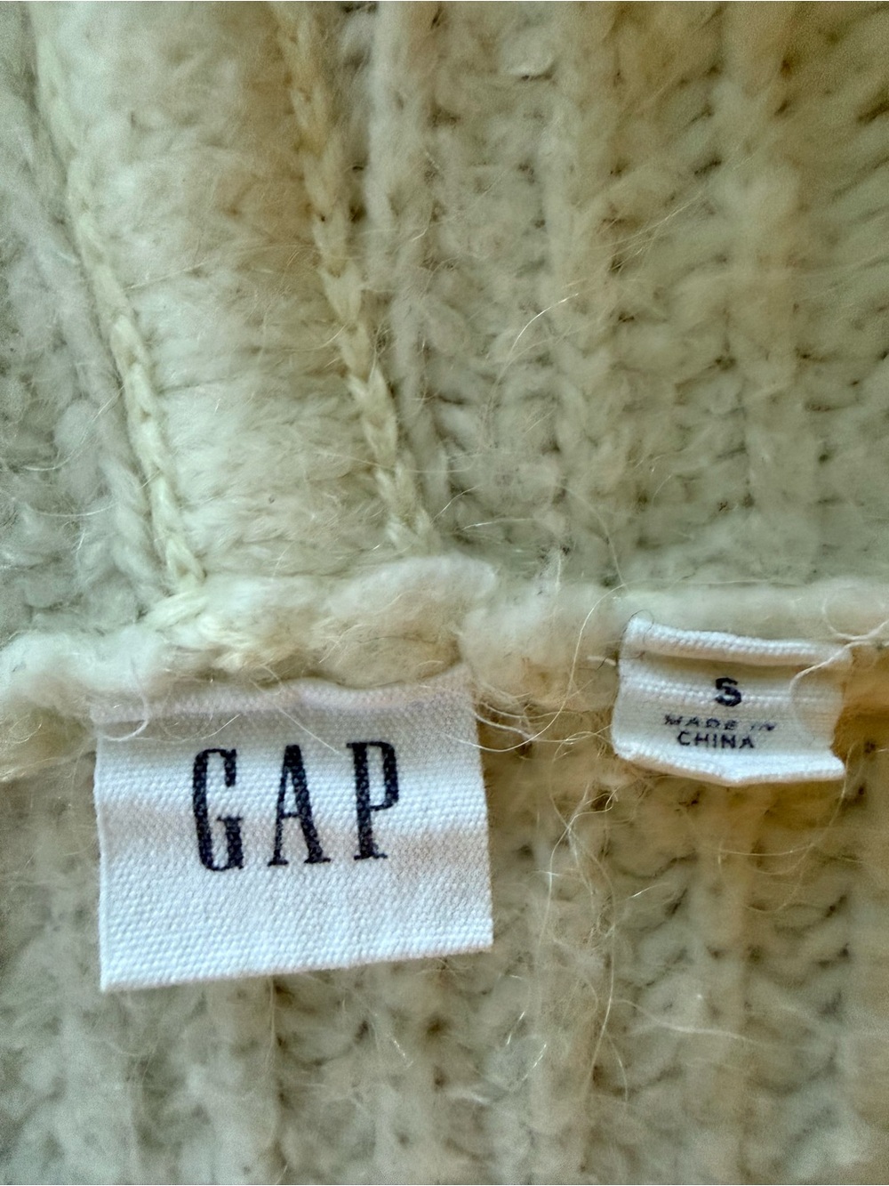 GAP Cream Hooded Ribbed Open-Front Cardigan - Picture 9 of 10